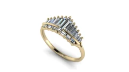 Vintage Glamour – Art Deco Baguette Diamond Engagement Ring | DuetsJewel
