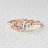Moissanite Floral-Inspired Cluster Ring – A Dreamy Wedding Ring by Felicegals