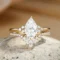 1.5CT Pear Lab-Grown Diamond Vintage Ring Set – A Celestial Love Story by Felicegals