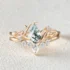 1.5CT Pear Lab-Grown Diamond Vintage Ring Set – A Celestial Love Story by Felicegals